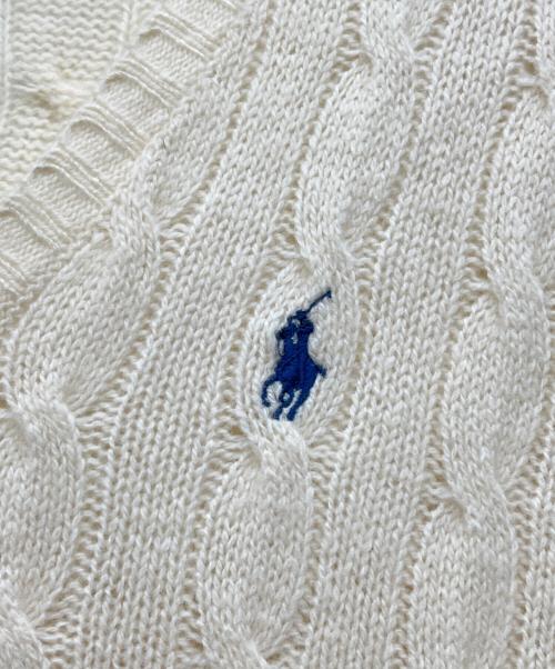 POLO RALPH LAUREN（ポロ・ラルフローレン）POLO RALPH LAUREN (ポロ・ラルフローレン) 薄手ニット ホワイト サイズ:Mの古着・服飾アイテム