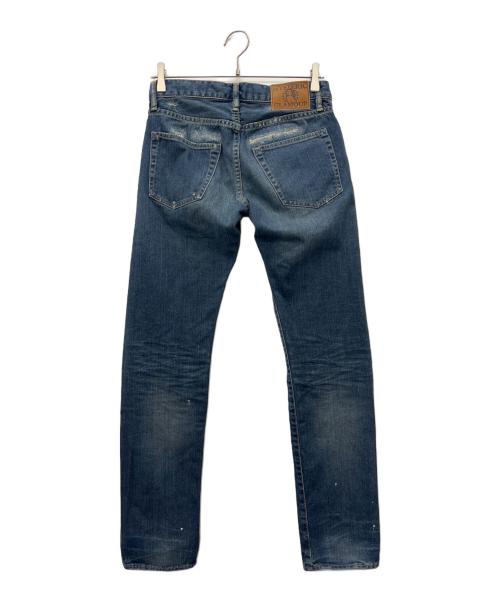 Hysteric Glamour（ヒステリックグラマー）Hysteric Glamour (ヒステリックグラマー) ダメージ加工デニムパンツ インディゴ サイズ:28 未使用品の古着・服飾アイテム