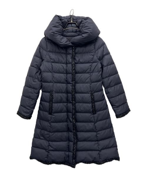 TO BE CHIC（トゥービーシック）TO BE CHIC (トゥービーシック) マイクロツイルピーチロングダウン ネイビー サイズ:40の古着・服飾アイテム