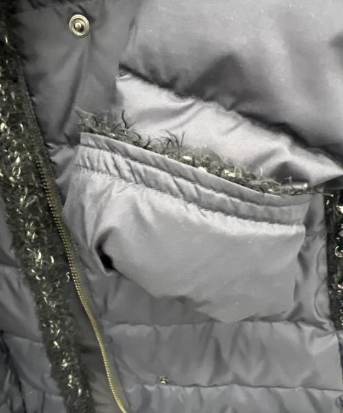 TO BE CHIC（トゥービーシック）TO BE CHIC (トゥービーシック) マイクロツイルピーチロングダウン ネイビー サイズ:40の古着・服飾アイテム