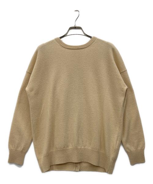 FRAMeWORK（フレームワーク）FRAMeWORK (フレームワーク) バックボタンカシミヤニット ベージュ サイズ:Fの古着・服飾アイテム