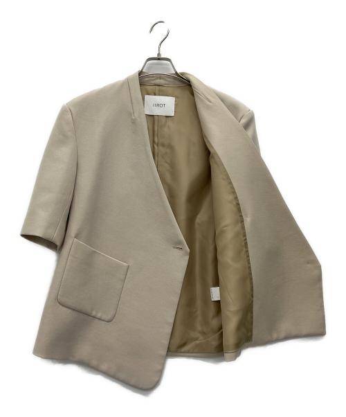 IIROT（イロット）IIROT (イロット) ミドルスリーブウールジャケット ベージュ サイズ:38の古着・服飾アイテム