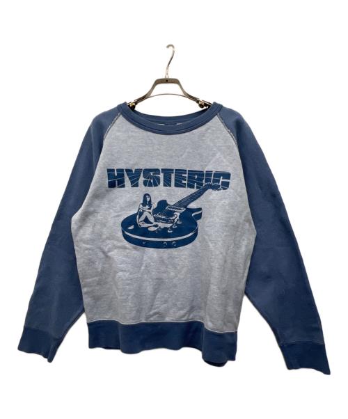 Hysteric Glamour（ヒステリックグラマー）Hysteric Glamour (ヒステリックグラマー) ラグランスウェット ブルー サイズ:FREEの古着・服飾アイテム
