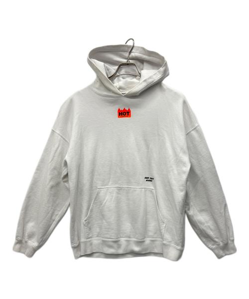 BlackEyePatch（ブラックアイパッチ）BlackEyePatch (ブラックアイパッチ) パーカー ホワイト サイズ:Lの古着・服飾アイテム
