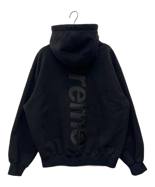 SUPREME（シュプリーム）SUPREME (シュプリーム) satin applique hooded sweatshirt ブラック サイズ:Sの古着・服飾アイテム