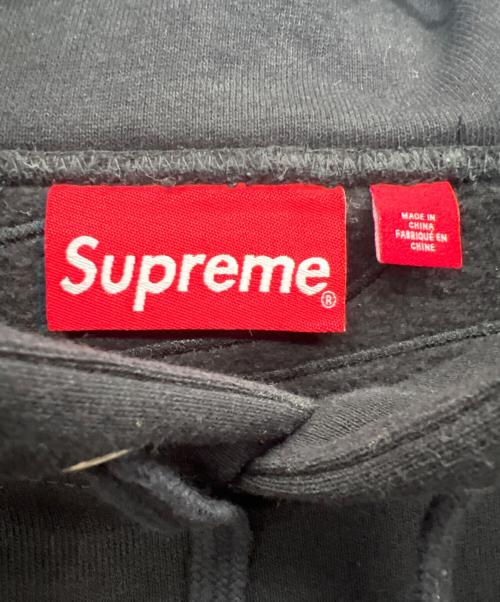 SUPREME（シュプリーム）SUPREME (シュプリーム) satin applique hooded sweatshirt ブラック サイズ:Sの古着・服飾アイテム