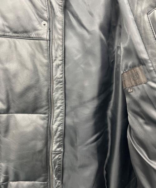 COMME CA DU MODE MEN（コムサデモードメン）COMME CA DU MODE MEN (コムサデモードメン) レザーダウンジャケット ブラック サイズ:2の古着・服飾アイテム