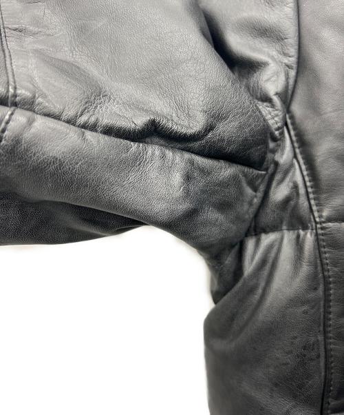 COMME CA DU MODE MEN（コムサデモードメン）COMME CA DU MODE MEN (コムサデモードメン) レザーダウンジャケット ブラック サイズ:2の古着・服飾アイテム
