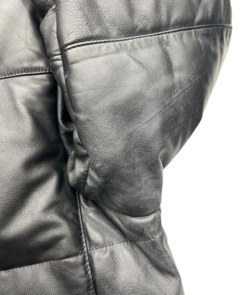 COMME CA DU MODE MEN（コムサデモードメン）COMME CA DU MODE MEN (コムサデモードメン) レザーダウンジャケット ブラック サイズ:2の古着・服飾アイテム