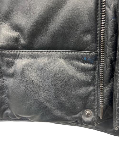 COMME CA DU MODE MEN（コムサデモードメン）COMME CA DU MODE MEN (コムサデモードメン) レザーダウンジャケット ブラック サイズ:2の古着・服飾アイテム