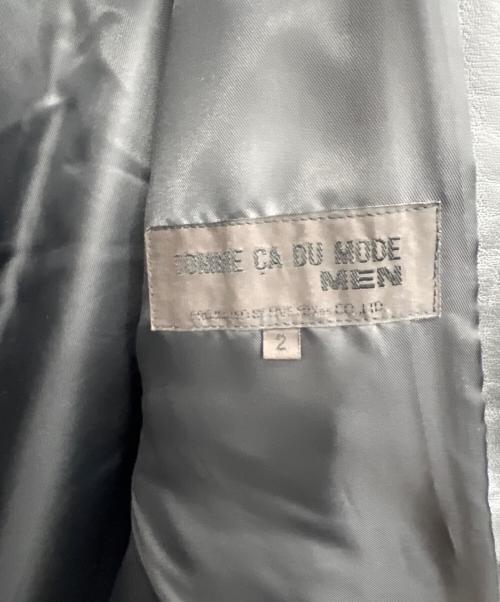 COMME CA DU MODE MEN（コムサデモードメン）COMME CA DU MODE MEN (コムサデモードメン) レザーダウンジャケット ブラック サイズ:2の古着・服飾アイテム