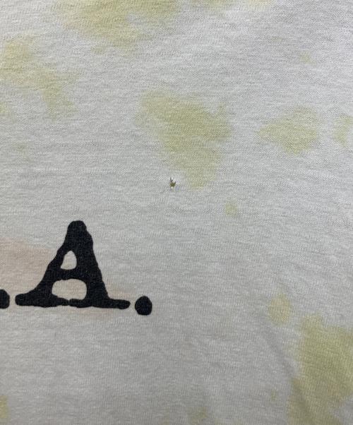 stussy（ステューシー）stussy (ステューシー) Tシャツ ホワイト×イエロー サイズ:Lの古着・服飾アイテム