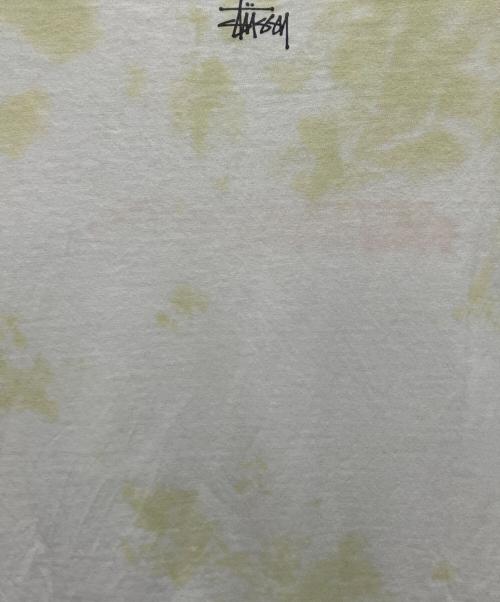 stussy（ステューシー）stussy (ステューシー) Tシャツ ホワイト×イエロー サイズ:Lの古着・服飾アイテム