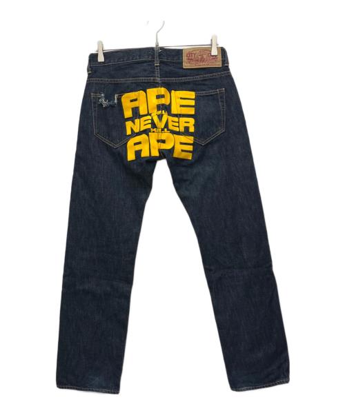 A BATHING APE（ア ベイシング エイプ）A BATHING APE (ア ベイシング エイプ) デニムパンツ ブルー サイズ:Sの古着・服飾アイテム