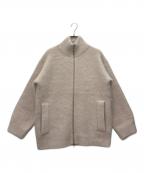 Snidelスナイデル）の古着「アルパカシャギージップコート」｜ピンク