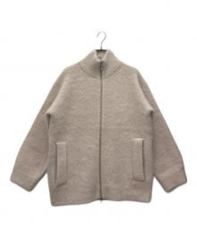 Snidel（スナイデル）の古着「アルパカシャギージップコート」｜ピンク