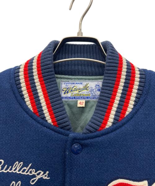 whitesville（ホワイツビル）whitesville (ホワイツビル) スタジャン ネイビー×ベージュ サイズ:42の古着・服飾アイテム