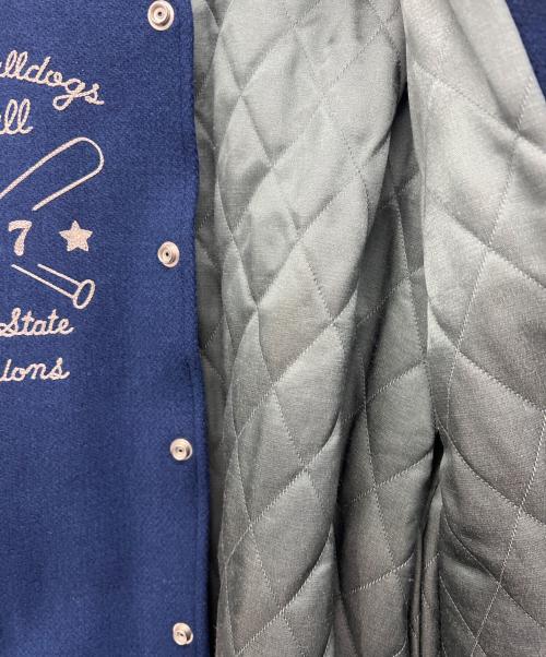 whitesville（ホワイツビル）whitesville (ホワイツビル) スタジャン ネイビー×ベージュ サイズ:42の古着・服飾アイテム