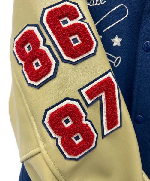 whitesville（ホワイツビル）whitesville (ホワイツビル) スタジャン ネイビー×ベージュ サイズ:42の古着・服飾アイテム