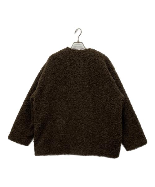 JOURNAL STANDARD relume（ジャーナルスタンダード レリューム）JOURNAL STANDARD relume (ジャーナルスタンダード レリューム) ボアカラーレスジャケット ブラウン サイズ:FREEの古着・服飾アイテム