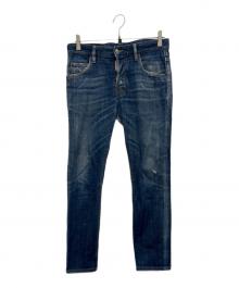 DSQUARED2（ディースクエアード）の古着「ダメージ加工デニムパンツ」｜インディゴ