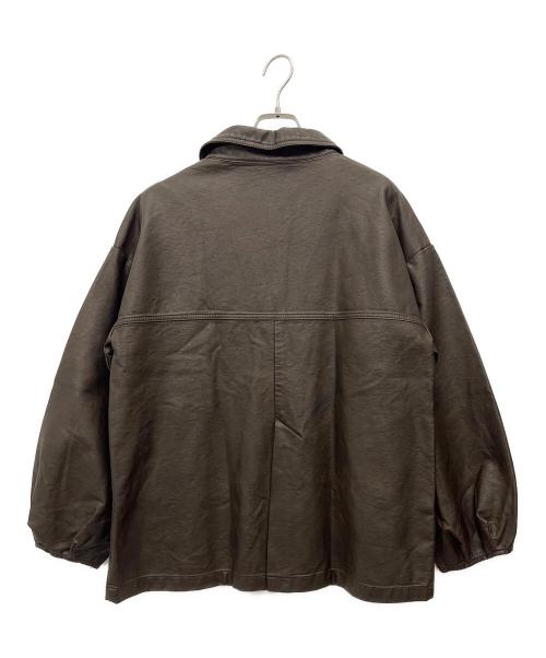 mystic（ミスティック）mystic (ミスティック) フェイクレザージャケット ブラウン サイズ:2 未使用品の古着・服飾アイテム