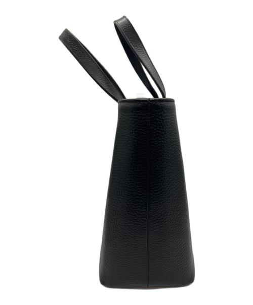 Hush Tug（ハッシュタグ）Hush Tug (ハッシュタグ) レザートートバッグ ブラックの古着・服飾アイテム