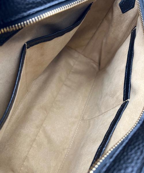 Hush Tug（ハッシュタグ）Hush Tug (ハッシュタグ) レザートートバッグ ブラックの古着・服飾アイテム