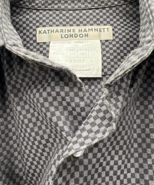 KATHARINE HAMNETT（キャサリンハムネット）KATHARINE HAMNETT (キャサリンハムネット) 長袖シャツ グレー サイズ:Lの古着・服飾アイテム