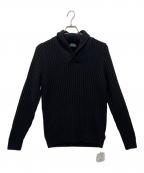 Zanoneザノーネ）の古着「ショールカラープルオーバーニット」｜ブラック