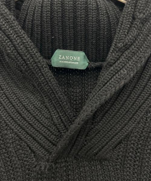 Zanone（ザノーネ）Zanone (ザノーネ) ショールカラープルオーバーニット ブラック サイズ:46の古着・服飾アイテム