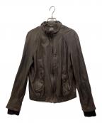 SANTACROCEサンタクローチェ）の古着「レザージャケット」｜ブラウン