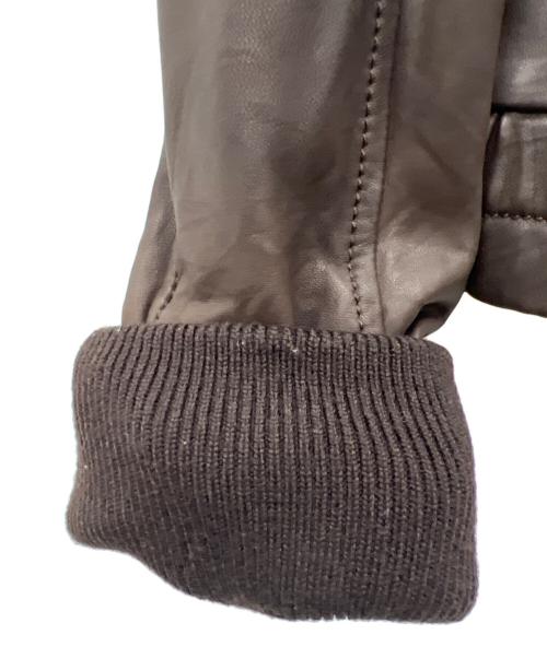 SANTACROCE（サンタクローチェ）SANTACROCE (サンタクローチェ) レザージャケット ブラウン サイズ:Sの古着・服飾アイテム