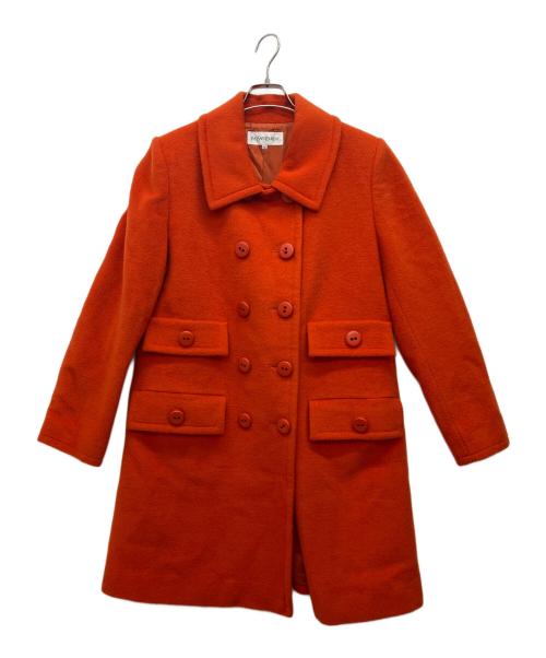 Yves Saint Laurent（イヴサンローラン）Yves Saint Laurent (イヴサンローラン) ステンカラーコート オレンジ サイズ:36の古着・服飾アイテム