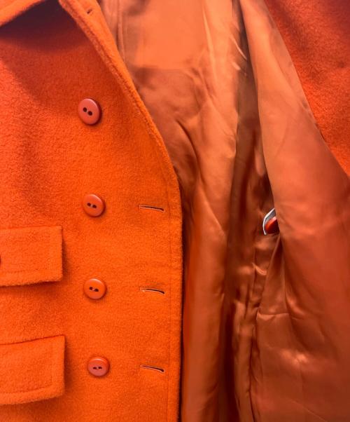 Yves Saint Laurent（イヴサンローラン）Yves Saint Laurent (イヴサンローラン) ステンカラーコート オレンジ サイズ:36の古着・服飾アイテム