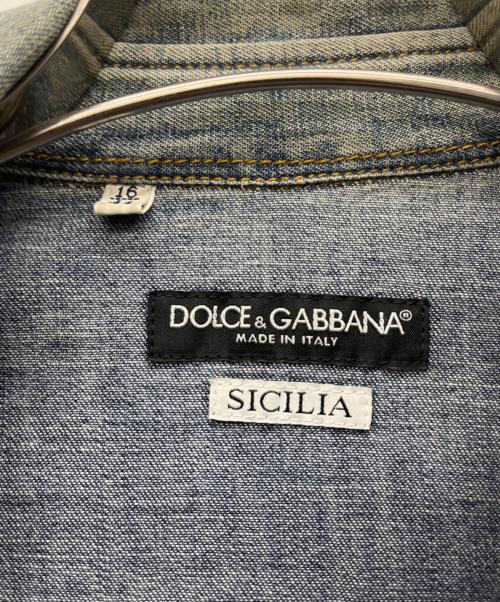 DOLCE & GABBANA（ドルチェ＆ガッバーナ）DOLCE & GABBANA (ドルチェ＆ガッバーナ) デニムシャツ インディゴ サイズ:41の古着・服飾アイテム