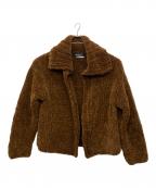 GALERIE VIEギャルリーヴィー）の古着「ビッグシュニール ハンドニット フロントオープンジャケット」｜ブラウン