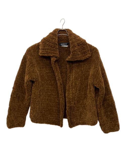GALERIE VIE（ギャルリーヴィー）GALERIE VIE (ギャルリーヴィー) ビッグシュニール ハンドニット フロントオープンジャケット ブラウン サイズ:Freeの古着・服飾アイテム