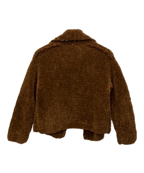 GALERIE VIE（ギャルリーヴィー）GALERIE VIE (ギャルリーヴィー) ビッグシュニール ハンドニット フロントオープンジャケット ブラウン サイズ:Freeの古着・服飾アイテム