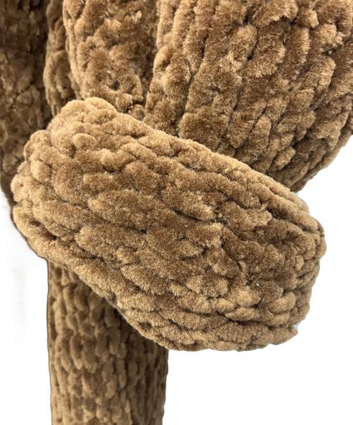 GALERIE VIE（ギャルリーヴィー）GALERIE VIE (ギャルリーヴィー) ビッグシュニール ハンドニット フロントオープンジャケット ブラウン サイズ:Freeの古着・服飾アイテム