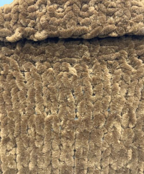 GALERIE VIE（ギャルリーヴィー）GALERIE VIE (ギャルリーヴィー) ビッグシュニール ハンドニット フロントオープンジャケット ブラウン サイズ:Freeの古着・服飾アイテム