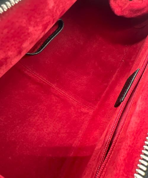 BVLGARI（ブルガリ）BVLGARI (ブルガリ) ハンドバッグ ブラック×レッドの古着・服飾アイテム