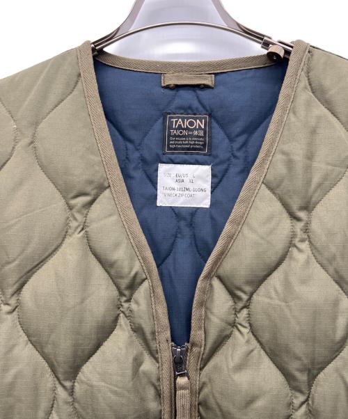 TAION（タイオン）TAION (タイオン) ダウンコート グリーン サイズ:XLの古着・服飾アイテム