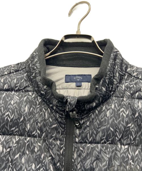 Callaway（キャロウェイ）Callaway (キャロウェイ) フェザープリントスターストレッチ2WAYブルゾン ブラック サイズ:Lの古着・服飾アイテム