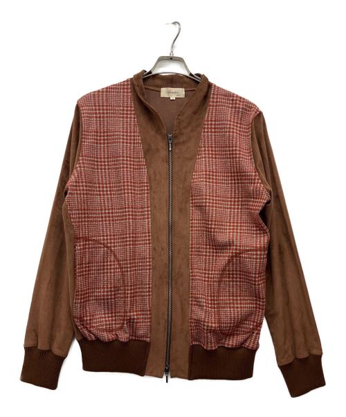 TRECHENTOUNO 301（トレチェントウノ）TRECHENTOUNO 301 (トレチェントウノ) ジップジャケット ブラウン サイズ:3の古着・服飾アイテム