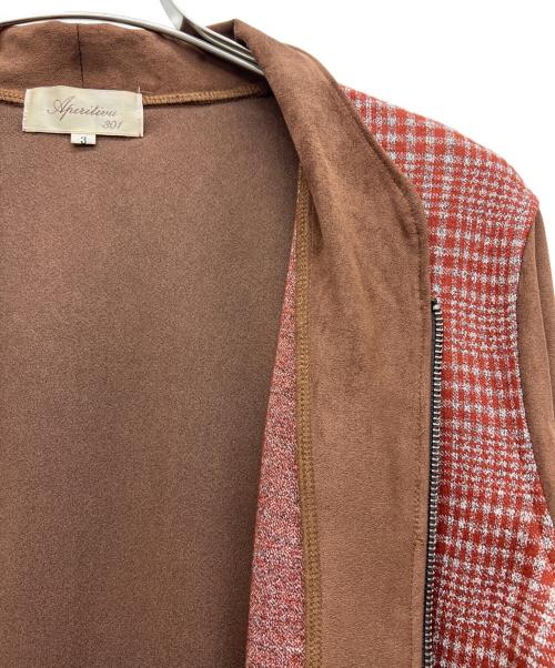 TRECHENTOUNO 301（トレチェントウノ）TRECHENTOUNO 301 (トレチェントウノ) ジップジャケット ブラウン サイズ:3の古着・服飾アイテム