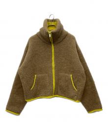 ZARA（ザラ）の古着「ニットジャケット」｜ブラウン×イエロー