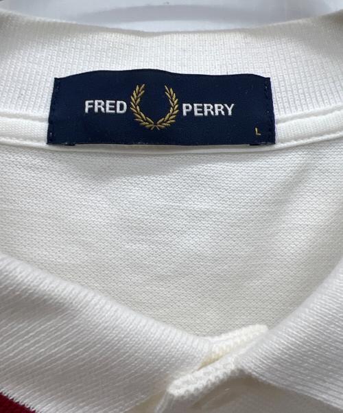 FRED PERRY（フレッドペリー）FRED PERRY (フレッドペリー) 長袖ポロシャツ ホワイト サイズ:Lの古着・服飾アイテム