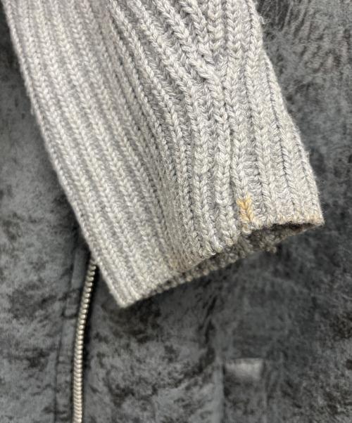 ARMANI EXCHANGE（アルマーニ エクスチェンジ）ARMANI EXCHANGE (アルマーニ エクスチェンジ) 切替ニットジャケット ライトグレー サイズ:Lの古着・服飾アイテム