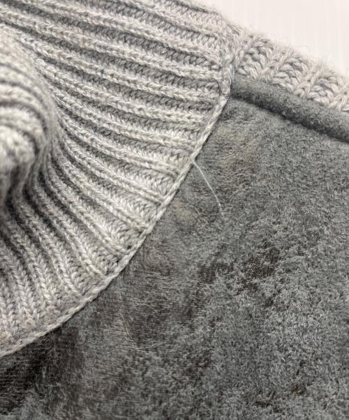 ARMANI EXCHANGE（アルマーニ エクスチェンジ）ARMANI EXCHANGE (アルマーニ エクスチェンジ) 切替ニットジャケット ライトグレー サイズ:Lの古着・服飾アイテム